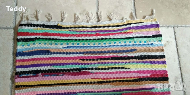 Ярка многоцветна пътека черга, ръчна изработка, снимка 5 - Килими - 53911859