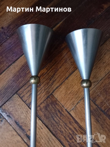 Стари Бронзови Свещници, снимка 8 - Антикварни и старинни предмети - 53631684