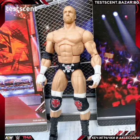 Екшън фигура WWE Triple H Трите Хикса Mattel Wrestlemania Elite Series Unboxed играчка фигура figure, снимка 1 - Колекции - 48502810