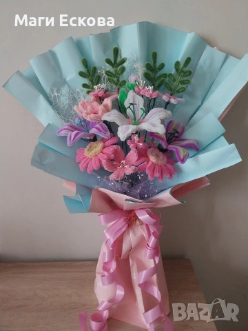 Ръчно изработен светещ букет 