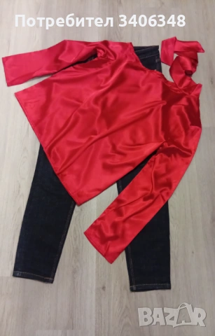 Нова блуза, сатен., снимка 3 - Ризи - 53524313