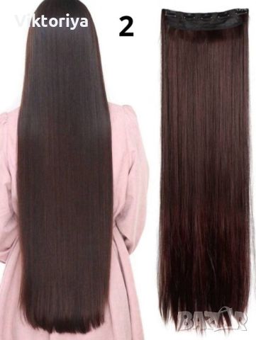 Качествена дълга коса/ цял екстеншън, снимка 2 - Аксесоари за коса - 45419776