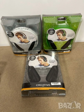 • Нови слушалки Creative HQ-1600 черни/зелени/бели, снимка 4 - Слушалки и портативни колонки - 53925519