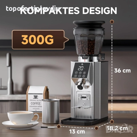 Кафемелачка електрическа AMZCHEF Electric Grinder,Гаранция, снимка 5 - Кафемашини - 54004611