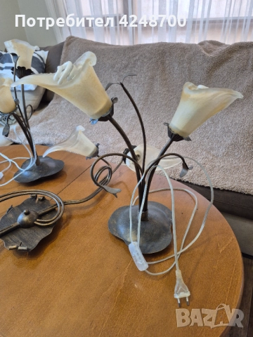 Полилей и 2 нощни лампи, снимка 2 - Полилеи - 52374534