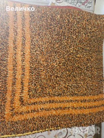 Цветен вълнен китеник, снимка 2 - Покривки за легло - 51301918