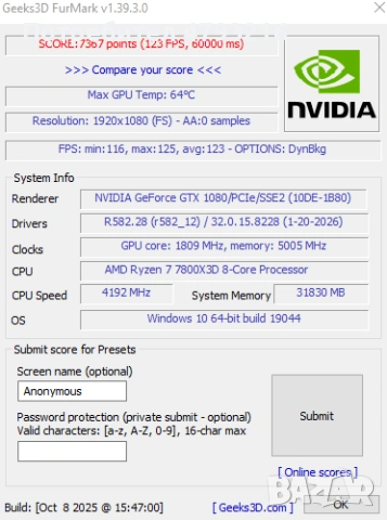 Видео карта GTX Gigabyte Aorus 1080 8GB, снимка 3 - Видеокарти - 54224935