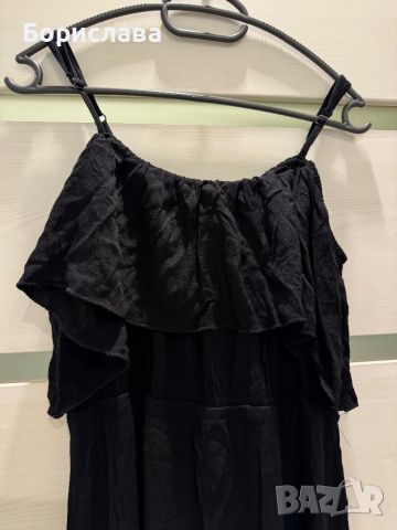 Дамска дълга черна рокля, снимка 3 - Рокли - 46446756