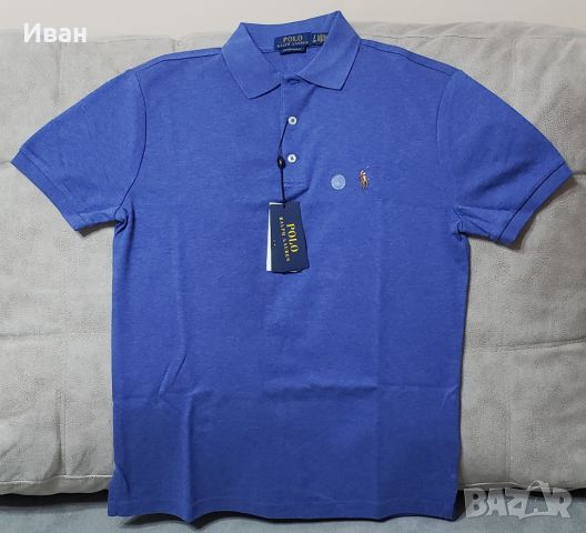 Нова оригинална фланелка Polo Ralph Lauren, custom slim fit – 100% памук - S, снимка 1 - Тениски - 46296853