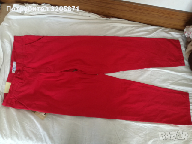 Червен мъжки панталон, снимка 4 - Панталони - 44986789
