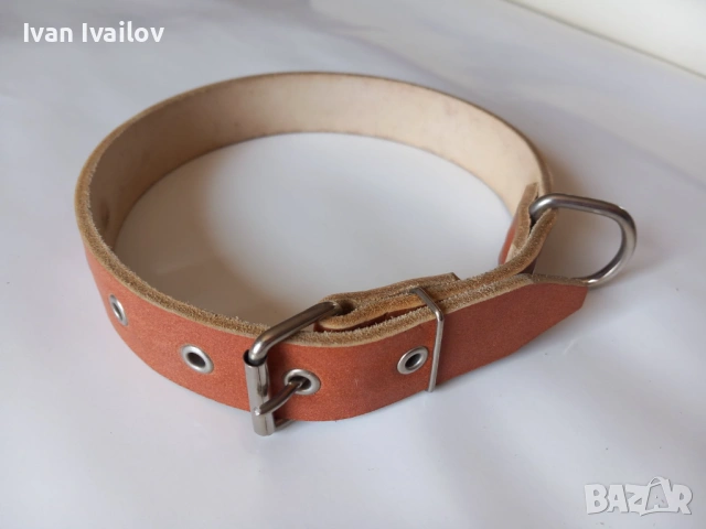 Натурален кожен нашийник (Керемида) – ширина 3 см / дължина 60 см