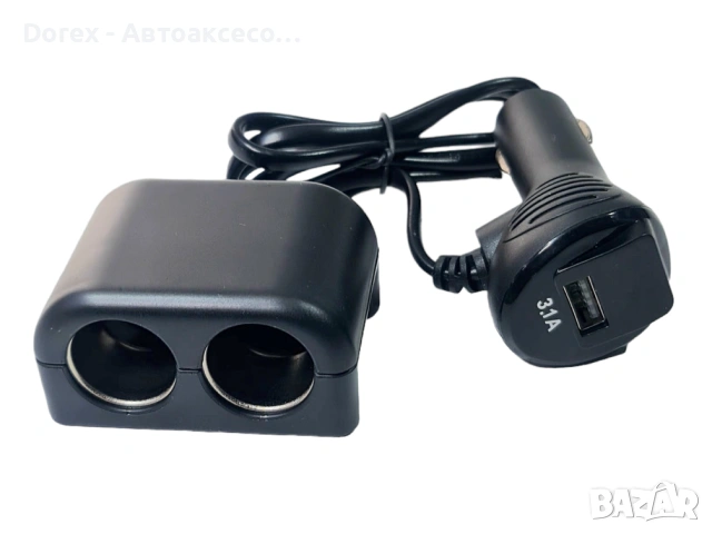 Разклонител за запалка 120W с волтметър - 2 гнезда + 1 USB (12V/24V), снимка 2 - Аксесоари и консумативи - 54135271