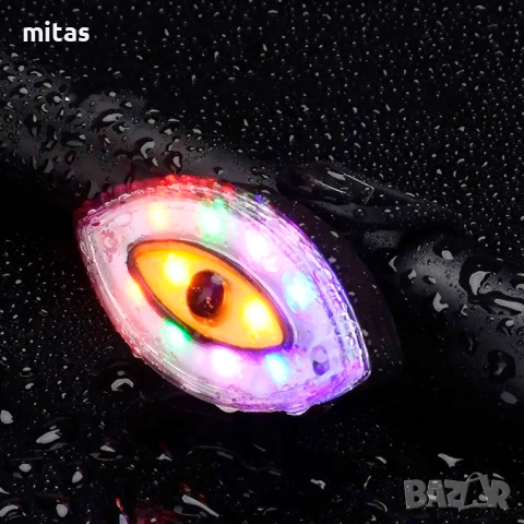 Задна LED стоп светлина за велосипед QIXUN EYE, USB, 30Lum, 7 режима, снимка 8 - Аксесоари за велосипеди - 52037648