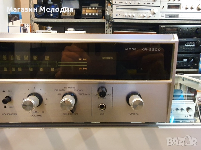 Ресийвър Kenwood KR-2200 В отлично техническо и визуално състояние. Радиото е с понижена чувствителн, снимка 7 - Ресийвъри, усилватели, смесителни пултове - 50791330