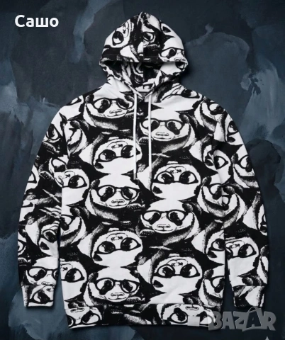 Уникален Oversize Суитшърт с Панди