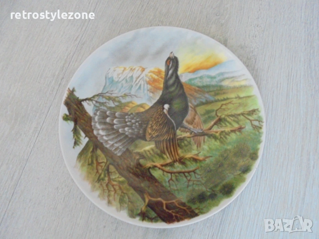 № 8534 Винтидж порцеланово пано с птица – Kaiser Germany  , снимка 5 - Други ценни предмети - 53892832