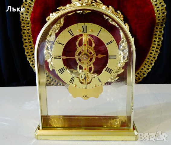 Кралски настолен часовник скелетон S.Haller. , снимка 12 - Антикварни и старинни предмети - 52553554