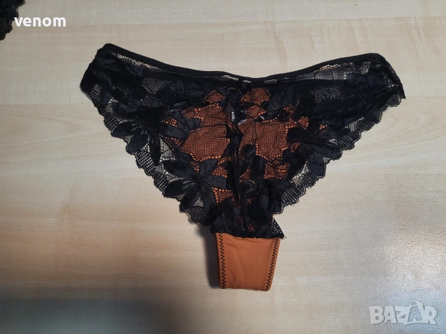 Секси бикини с дантела и лъскава материя отпред, снимка 3 - Бельо - 53389805