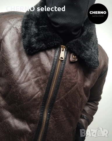 Бомбър яке от еко кожа ALPHA INDUSTRIES B3 Faux Leather bomber jacket – L – Ново с етикети, снимка 5 - Якета - 52850676