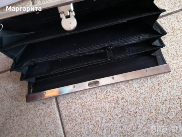 дамско черно портмоне , снимка 4 - Портфейли, портмонета - 50046779