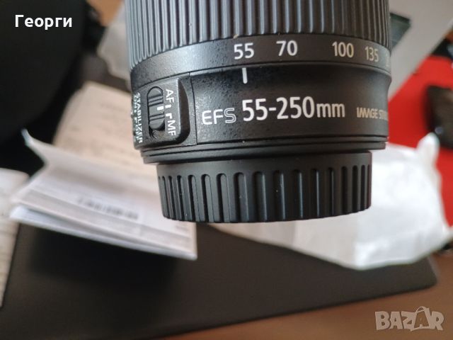 Обектив Canon EFS55-250mm чисто нов!, снимка 3 - Обективи и филтри - 46403673