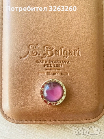Bulgari - оригинален кожен кейс за iPhone 5S , снимка 3 - Други - 51446644