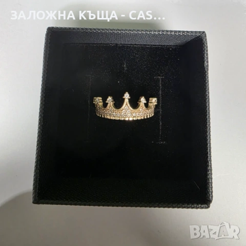 Златен пръстен "Корона" 14K (585) – 1.60 гр. – Дизайнерски модел, снимка 2 - Пръстени - 53799390