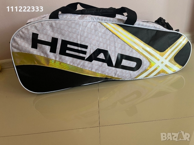 Тенис чанта HEAD – оригинал, вместимост за до 6 ракети, снимка 3 - Тенис - 51952641