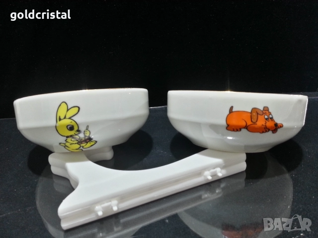 Стар български порцелан Изида купички с детски мотиви , снимка 3 - Антикварни и старинни предмети - 52245579