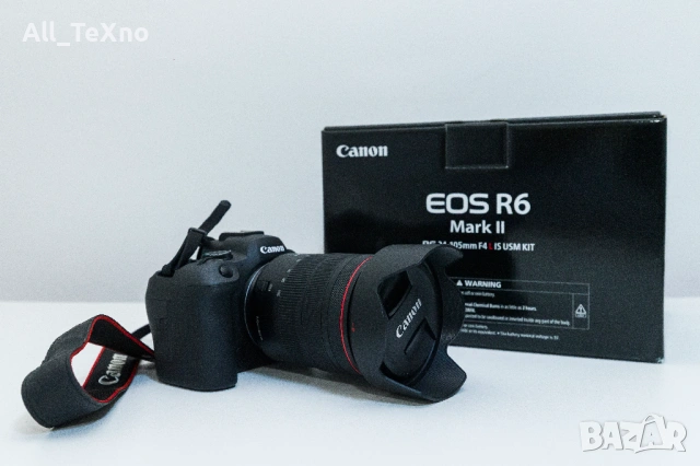 Canon EOS R6 Mark II + Canon RF 24-105 f4 Гаранция от Фотосинтезис! Неразличима от НОВ