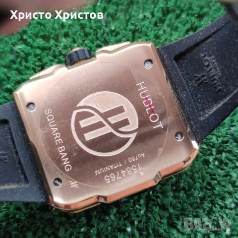 Мъжки луксозен часовник Hublot Square Bang Au750/Titanium , снимка 4 - Мъжки - 46972532