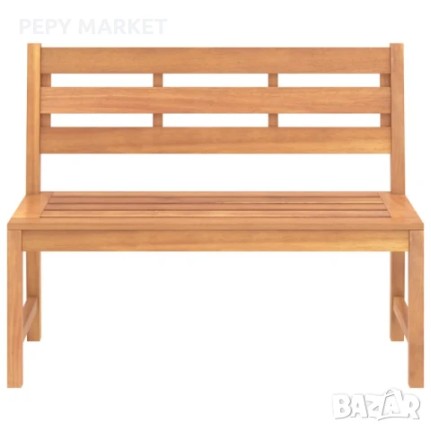 Градинска пейка, 114 см, тик масив Материал: Фино шлайфано твърдо тиково дърво с финиш на водна осно, снимка 2 - Градински мебели, декорация  - 51395993
