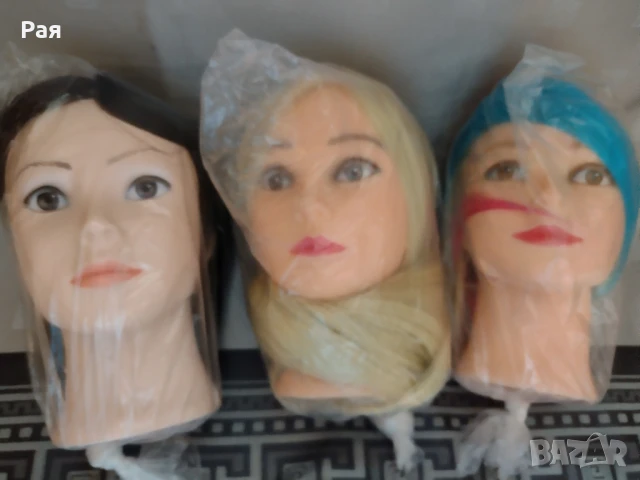 Учебна фризьорска глава 70 см шарена, снимка 12 - Аксесоари за коса - 50660652