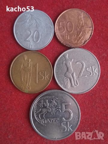 Лот монети Словакия.