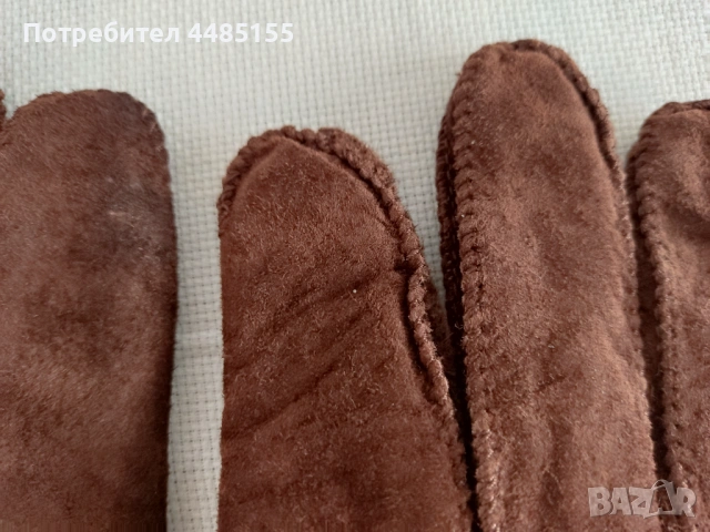  Зимни ръкавици от естествен велур, снимка 4 - Ръкавици - 53187596