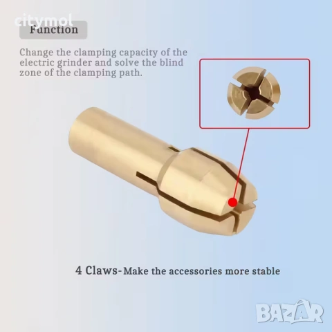 10 броя цанги за дремел, мултишлайф с различни диаметри, снимка 4 - Други инструменти - 53734824