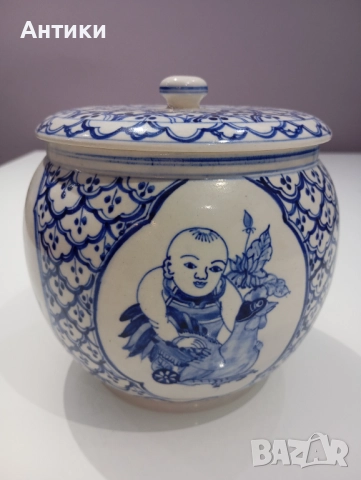 Китайски порцеланов стар буркан , снимка 13 - Други ценни предмети - 52527452