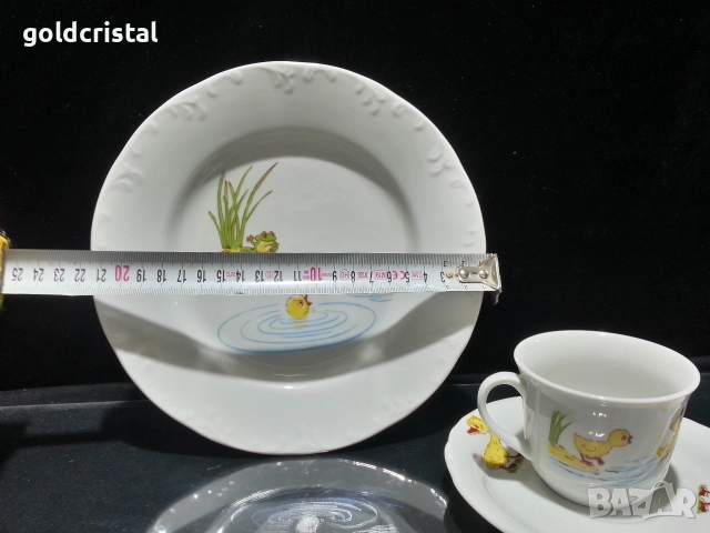 български порцелан детски комплект , снимка 4 - Антикварни и старинни предмети - 52586357