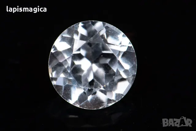 Бял топаз 0.98ct 6mm кръгла шлифовка #2, снимка 1 - Други - 47033155