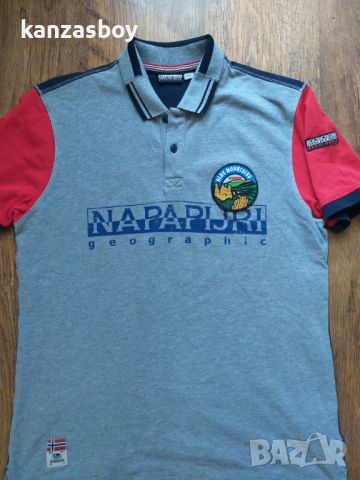 Napapijri Eishop Short Sleeve Polo Shirt - страхотна мъжка тениска М, снимка 7 - Тениски - 45344204