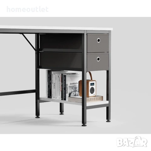 ПРОМОЦИЯ Компактно офис бюро с две текстилни чекмеджета HOMIDEC AD-DNZ83-57-10,5/FY-DE-DLZ01021005, снимка 6 - Бюра - 50767311