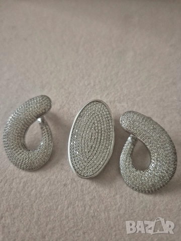 сребърен комплект, снимка 5 - Бижутерийни комплекти - 51854712