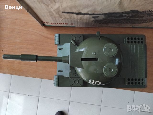 Голяма метална играчка СССР ТАНК Т-54 с кутия, снимка 11 - Колекции - 45725803