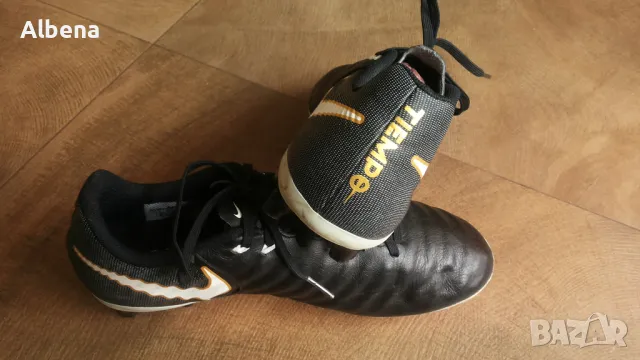 NIKE TIEMPO Leather Football Boots Размер EUR 40,5 / UK 6,5 бутонки естествена кожа 254-14-S, снимка 6 - Футбол - 47040690