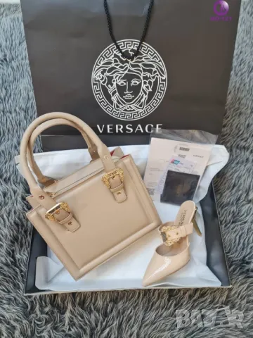 дамски чехли на ток и чанта versace , снимка 1 - Чанти - 46897455