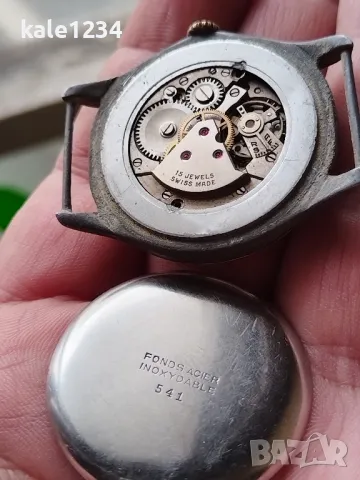 Швейцарски часовник TEGRA Ancre de precision. Vintage watch. Military. Swiss made. Военен , снимка 5 - Мъжки - 48210360