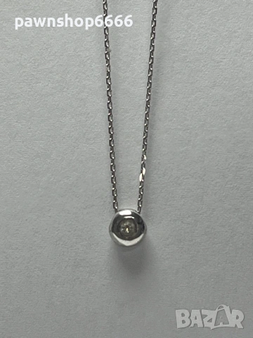 Златно колие 14 карата бяло злато 1,28 грама 