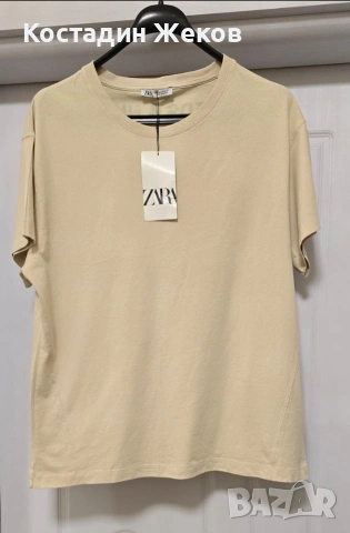 Нова със етикет. Тениска памучна оригинална. ZARA , снимка 2 - Тениски - 54006165
