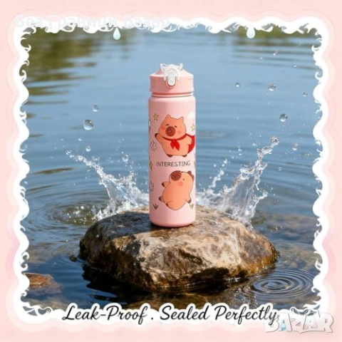 Нов Термо комплект за храна капибара бенто кутия бутилка 3 части дете, снимка 7 - Други - 53928564