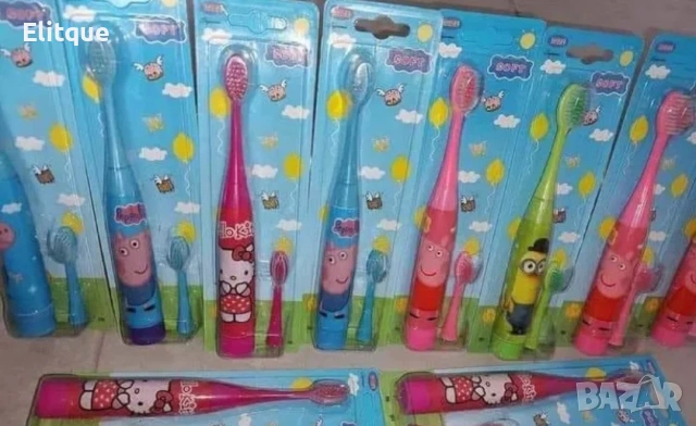 Детска електрическа ултразвукова четка за зъби с допълнителен накрайник